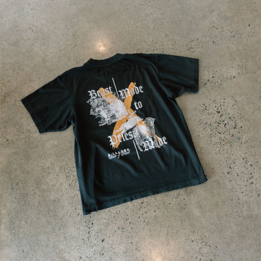 BEAST MODE TO PRIEST MODE - Premium Heavyweight T-shirt