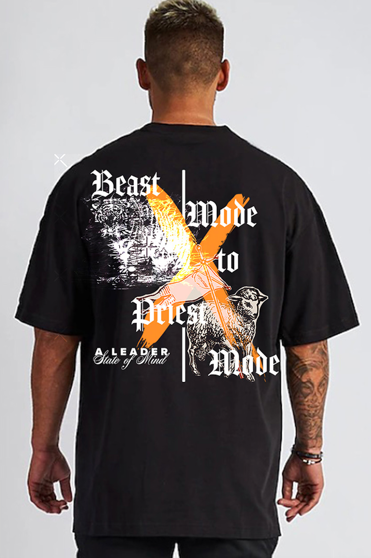 BEAST MODE TO PRIEST MODE - Premium Heavyweight T-shirt